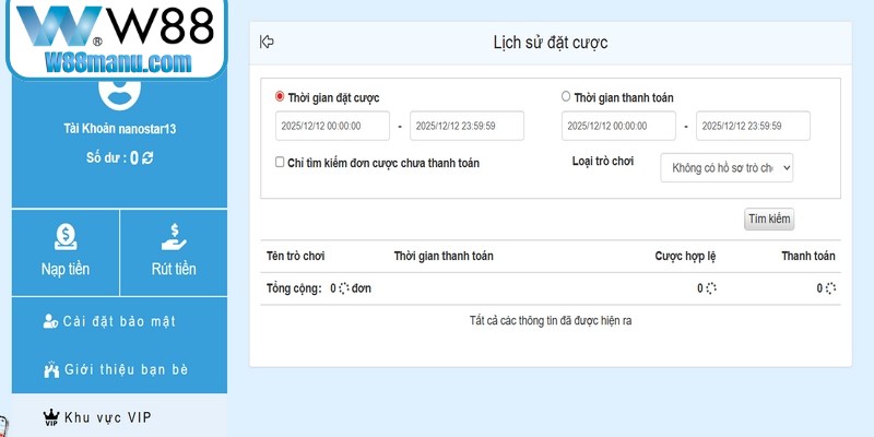 Người chơi chưa thực hiện đủ số vòng cược theo yêu cầu khi rút